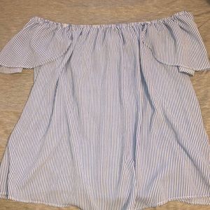 Off Shoulder Striped Top